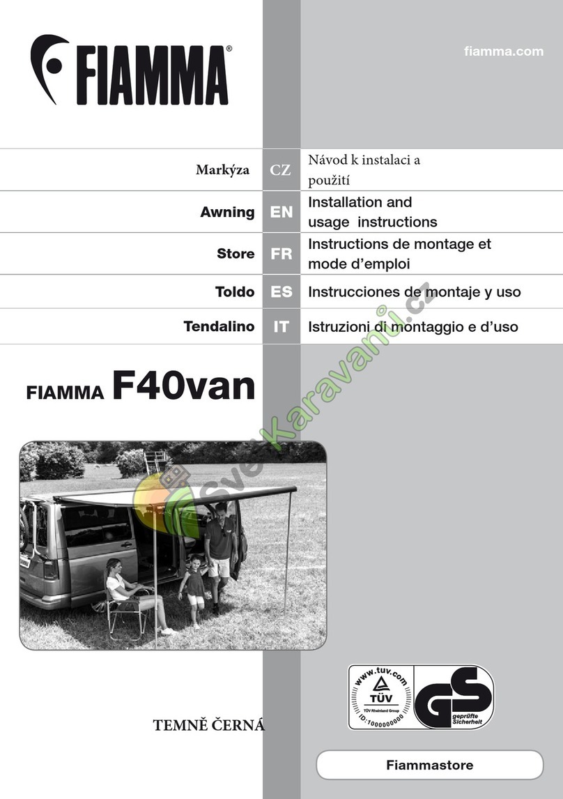 Fiamma F40VAN Installation and usage instructions