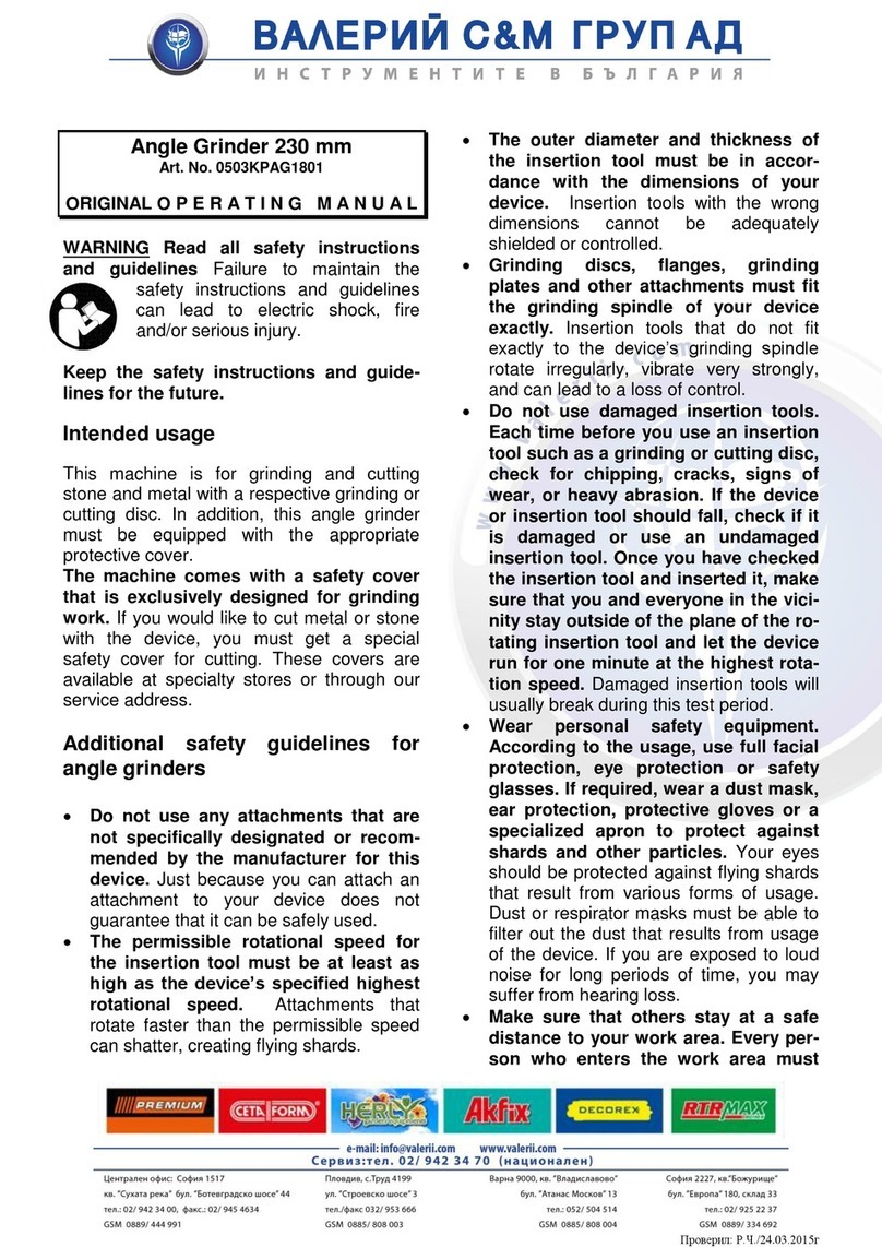 VALERII S & M GROUP 0503KPAG1801 Original operating manual