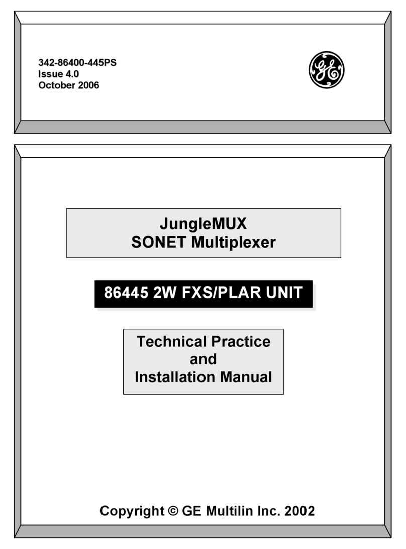GE JungleMUX 86445-31 Technical practice and Installation manual