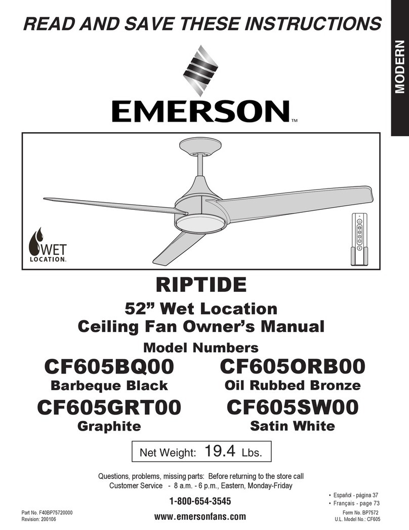 Emerson RIPTIDE CF605BQ00 User manual