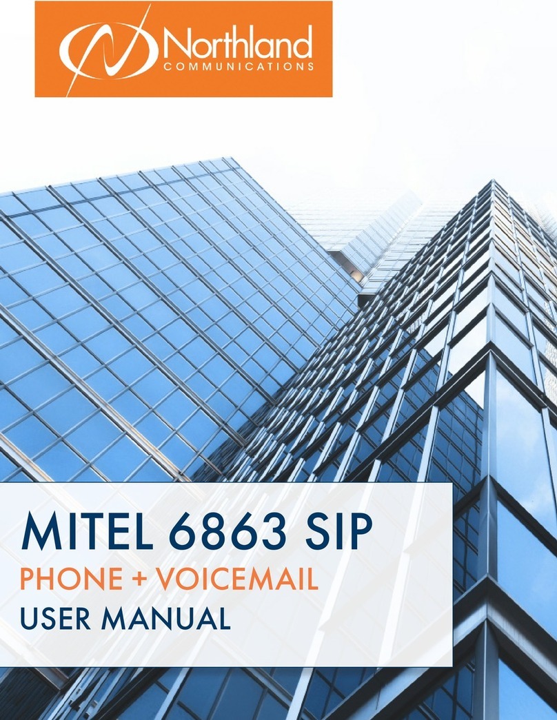 Northland MITEL 6863 SIP User manual