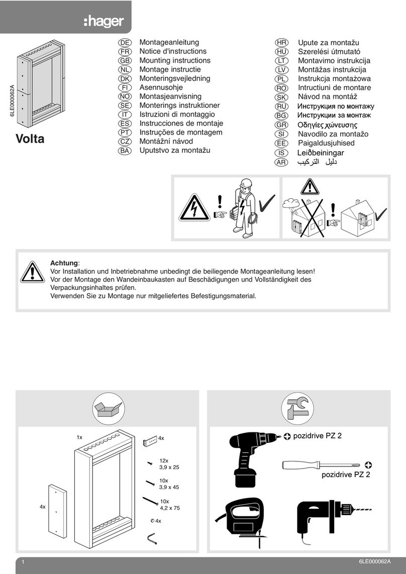 hager Volta Mounting instructions