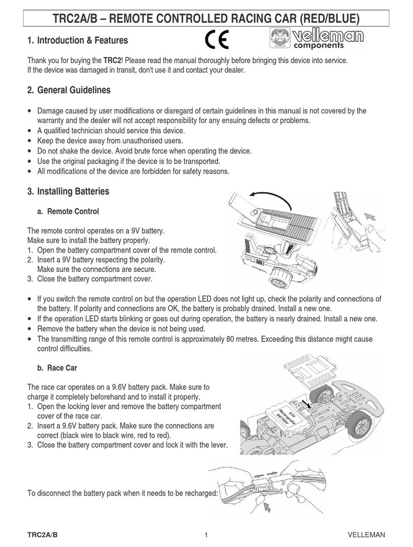 Velleman TRC2A quick start guide Velleman TRC2A quick start guide