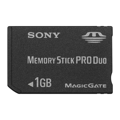 Sony Memory Stick PRO Duo MSX-M256S User manual Sony Memory Stick PRO Duo MSX-M256S User manual