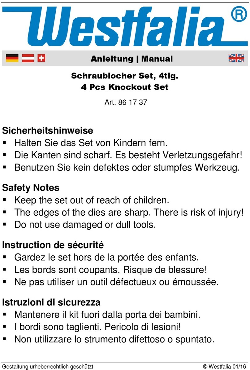 Westfalia 861737 manual