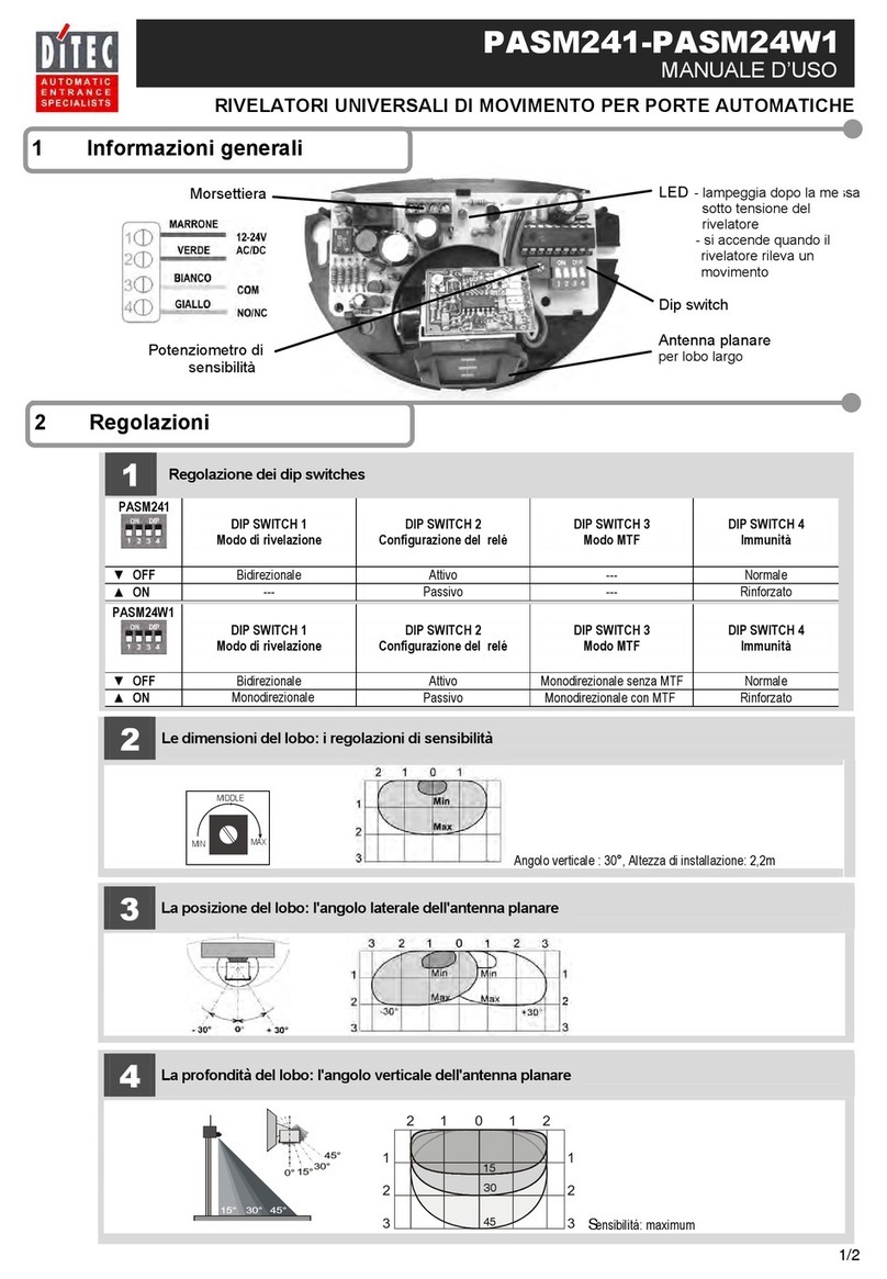 DITEC PASM241 User manual
