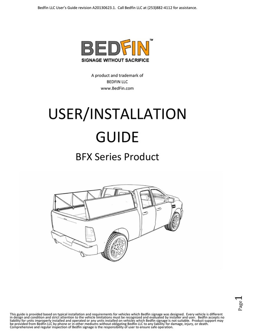 BedFin BFX Series User's installation guide