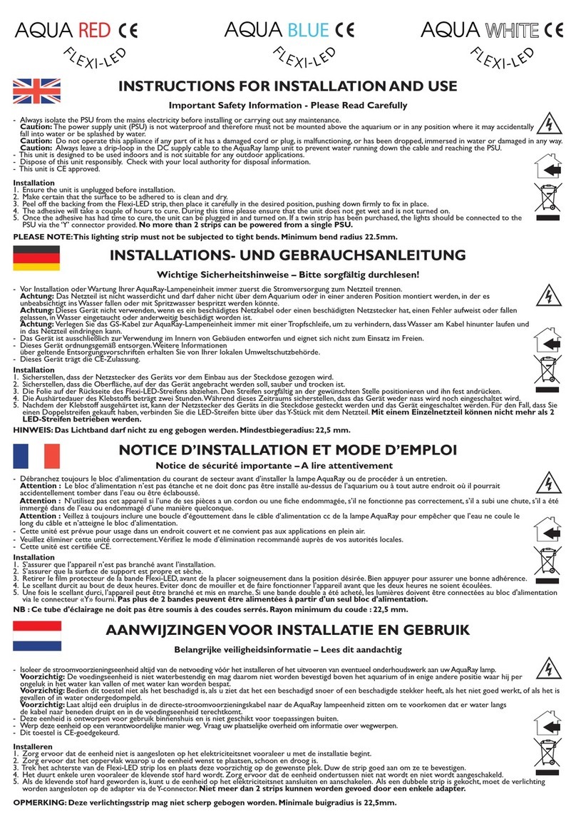 TMC Aquarium AquaRay AQUA RED FLEXI-LED User manual