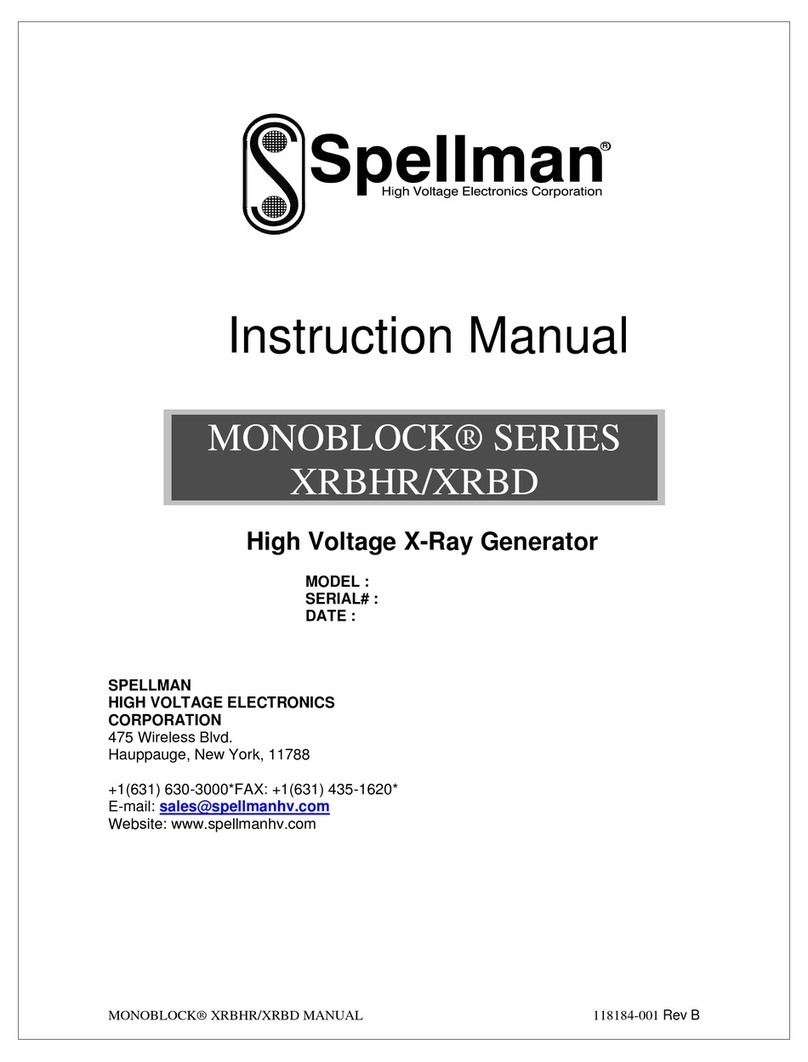Spellman MONOBLOCK Series instruction manual