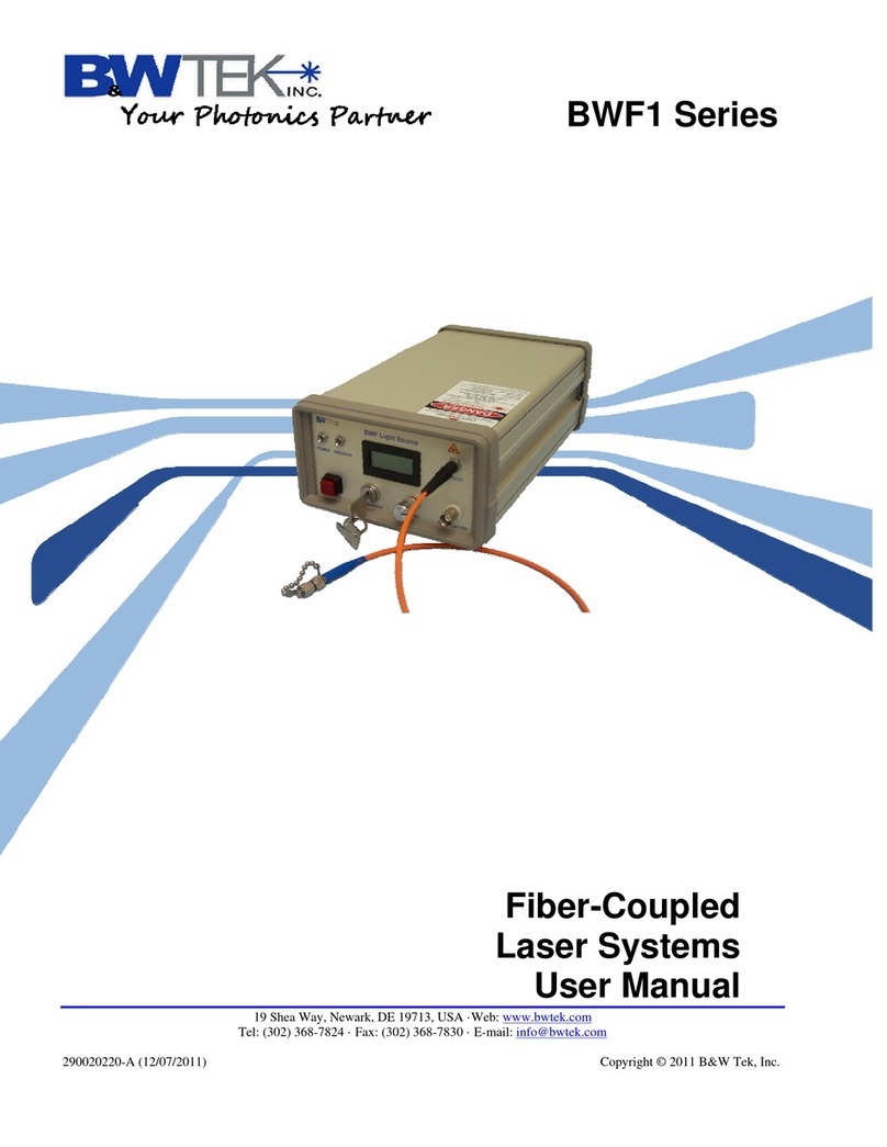 B&W Tek BWF1 Series User manual