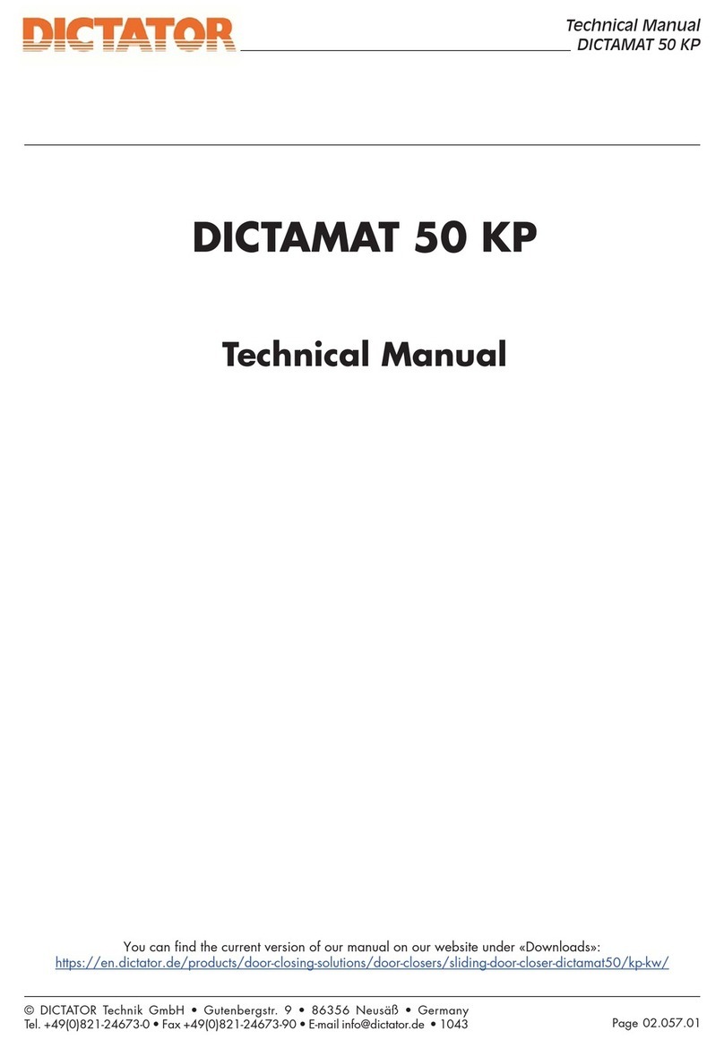 Dictator DICTAMAT 50 KP Technical manual Dictator DICTAMAT 50 KP Technical manual