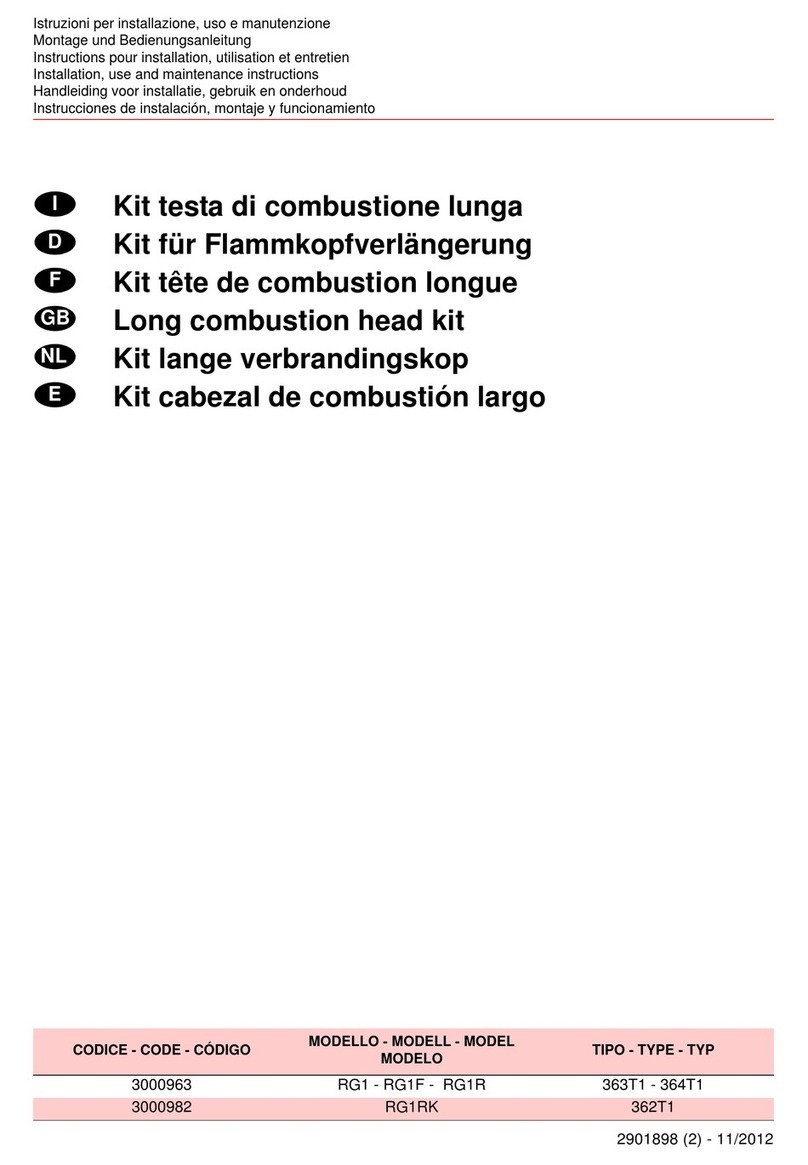 Riello GULLIVER RG1 Quick start guide