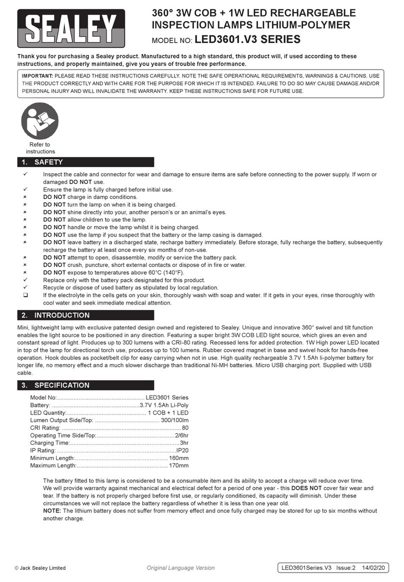Sealey LED3601.V3 Series instructions