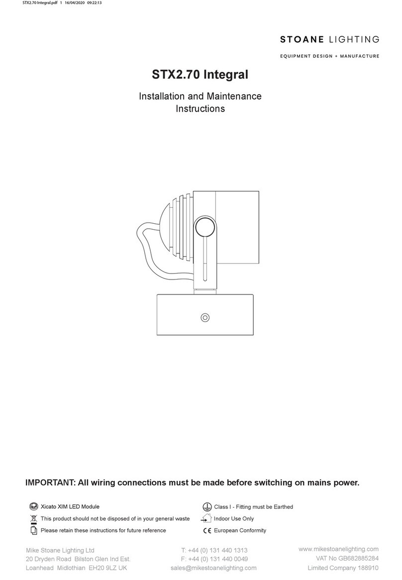 Stoane Lighting STX2.70 Integral Installation and maintenance instructions Stoane Lighting STX2.70 Integral Installation and maintenance instructions