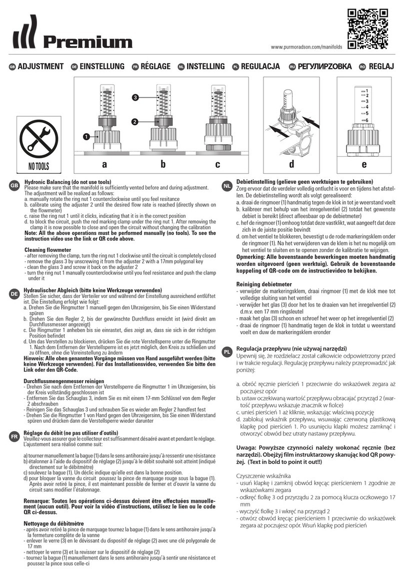 Purmo Premium Series Adjustment Purmo Premium Series Adjustment