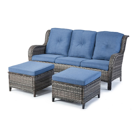 real living OAKMONT 5PC ALL WEATHER WICKER SET Assembly instruction