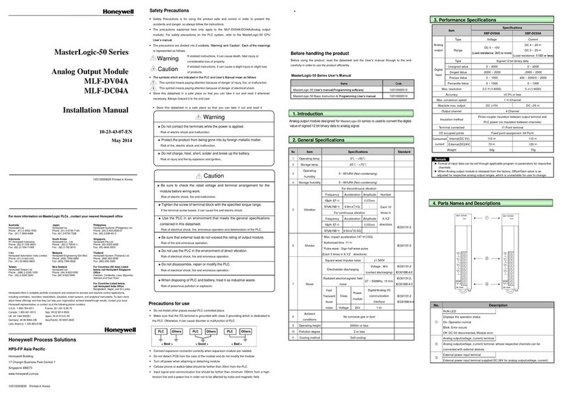 Honeywell MasterLogic 50 Series User manual