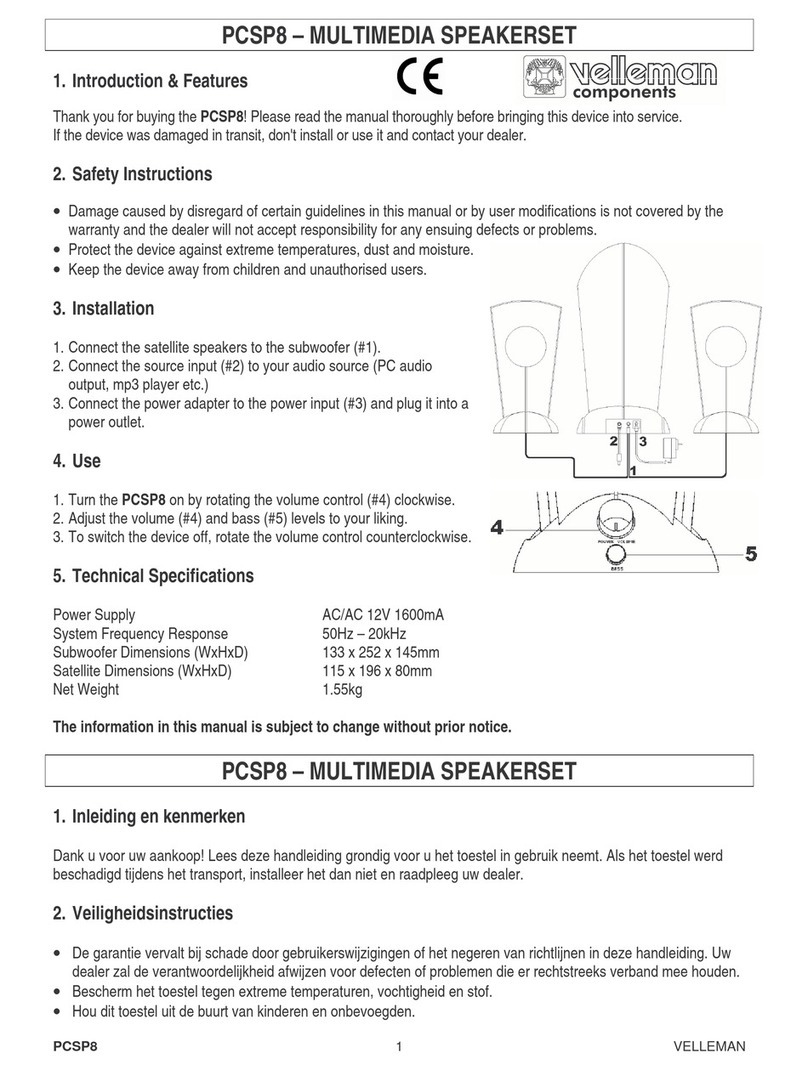 Velleman PCSP8 manual