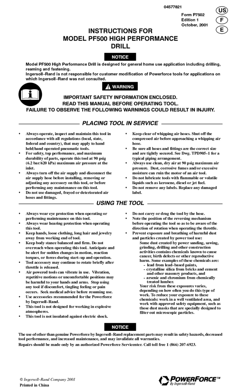 Ingersoll-Rand PowerForce PF500 instructions