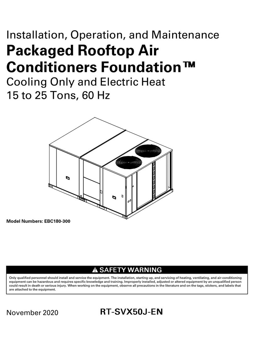 Trane Foundation EBC180 Installation and operating instructions