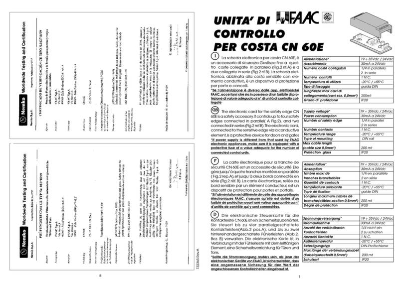 FAAC CN 60E manual