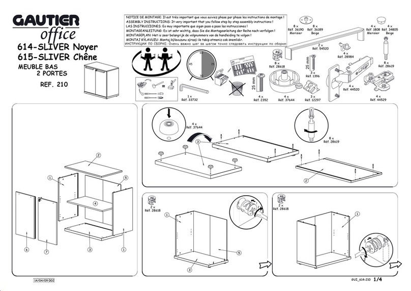 Gautier Office 210 Assembly instructions