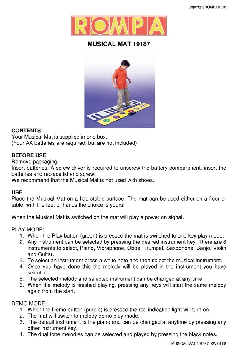 Rompa Musical Mat User manual Rompa Musical Mat User manual