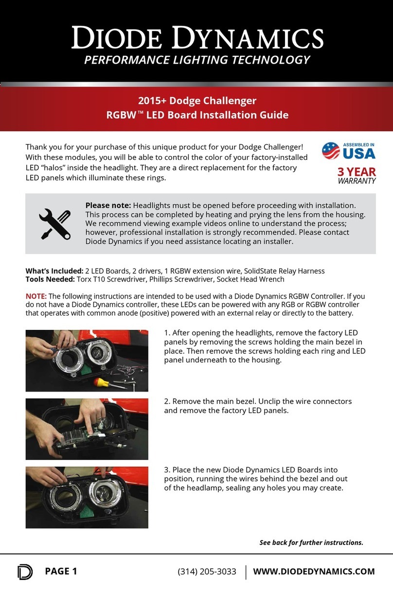 Diode Dynamics RGBW DD2163 User manual Diode Dynamics RGBW DD2163 User manual