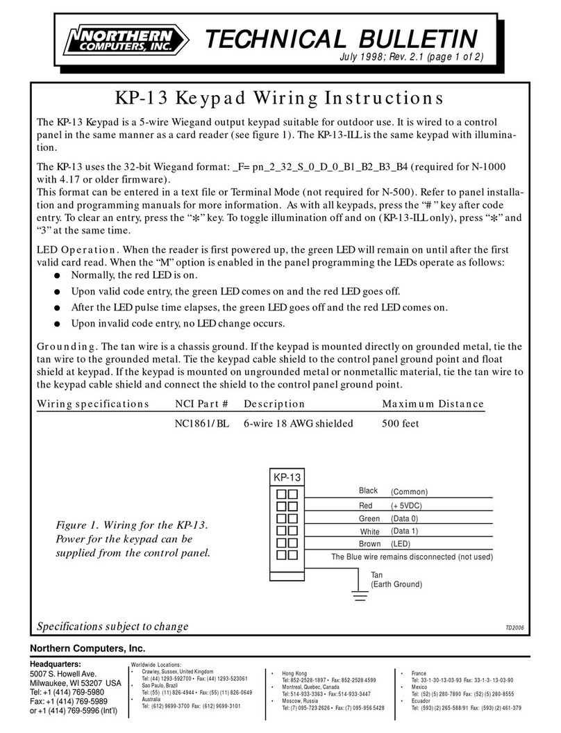Northern Computers KP-13 Service manual
