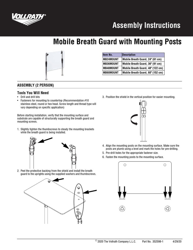 Vollrath MB24MOUNT Assembly instructions