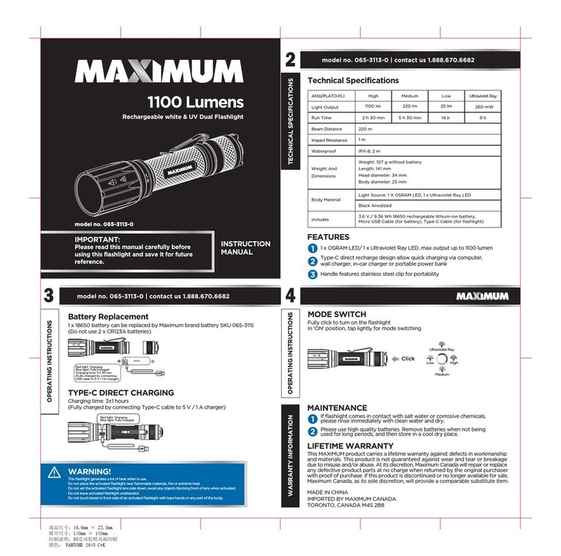 Maximum 065-3113-0 User manual