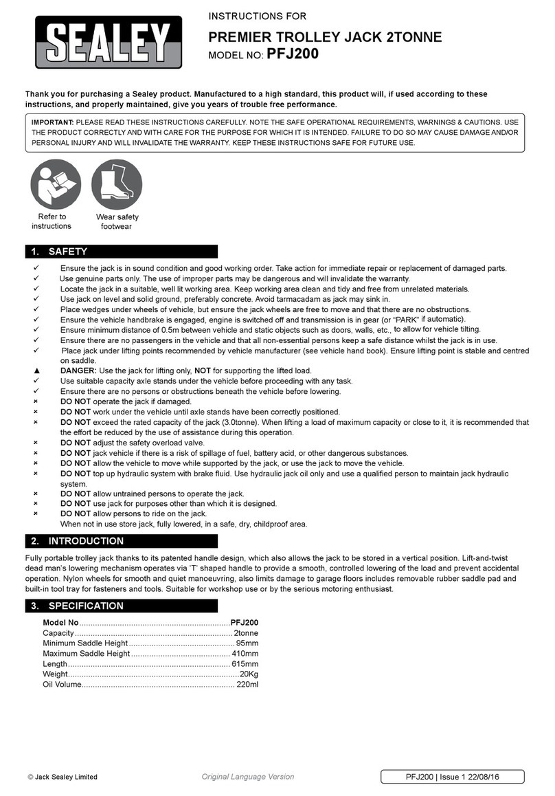 Sealey PFJ200 instructions