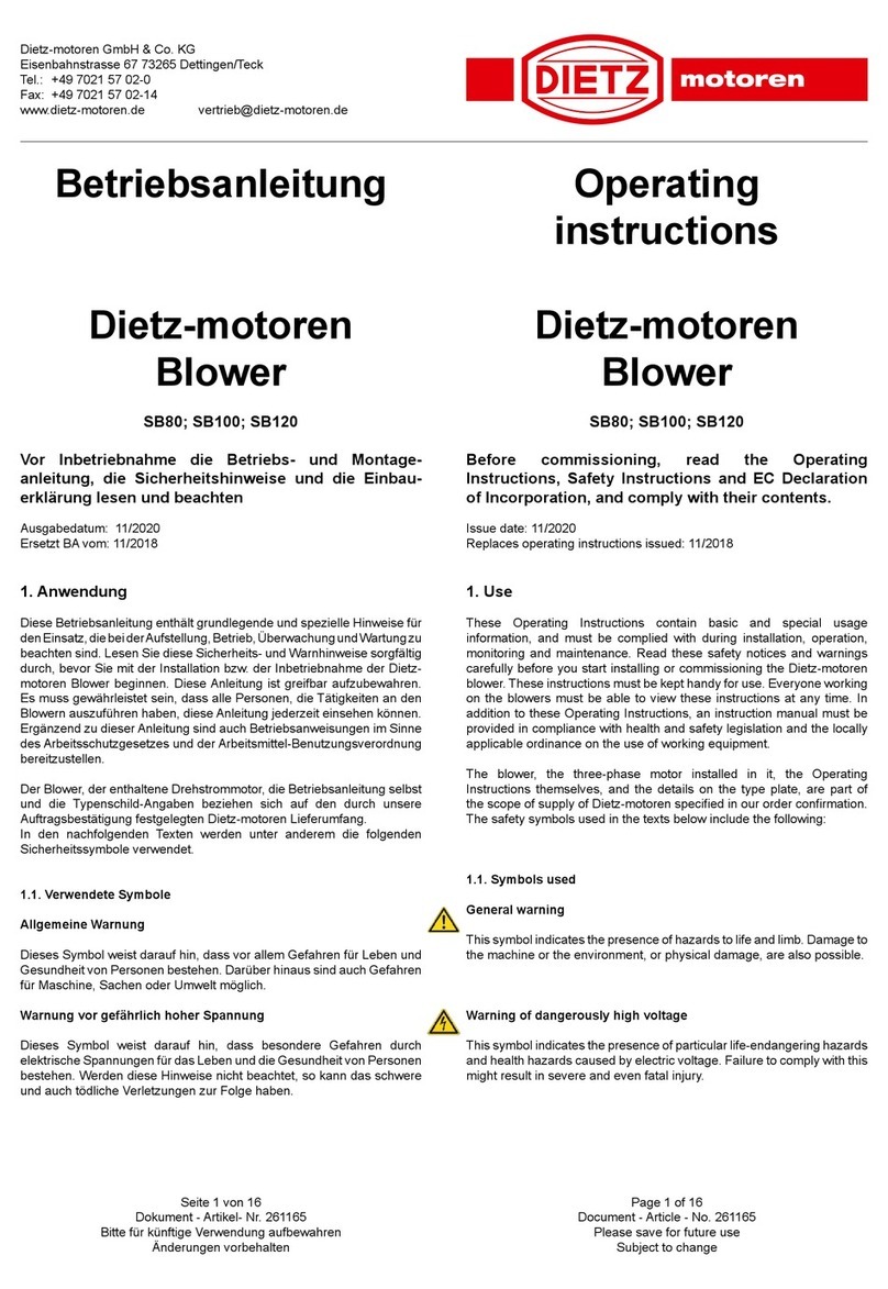 Dietz SB 80 operating instructions