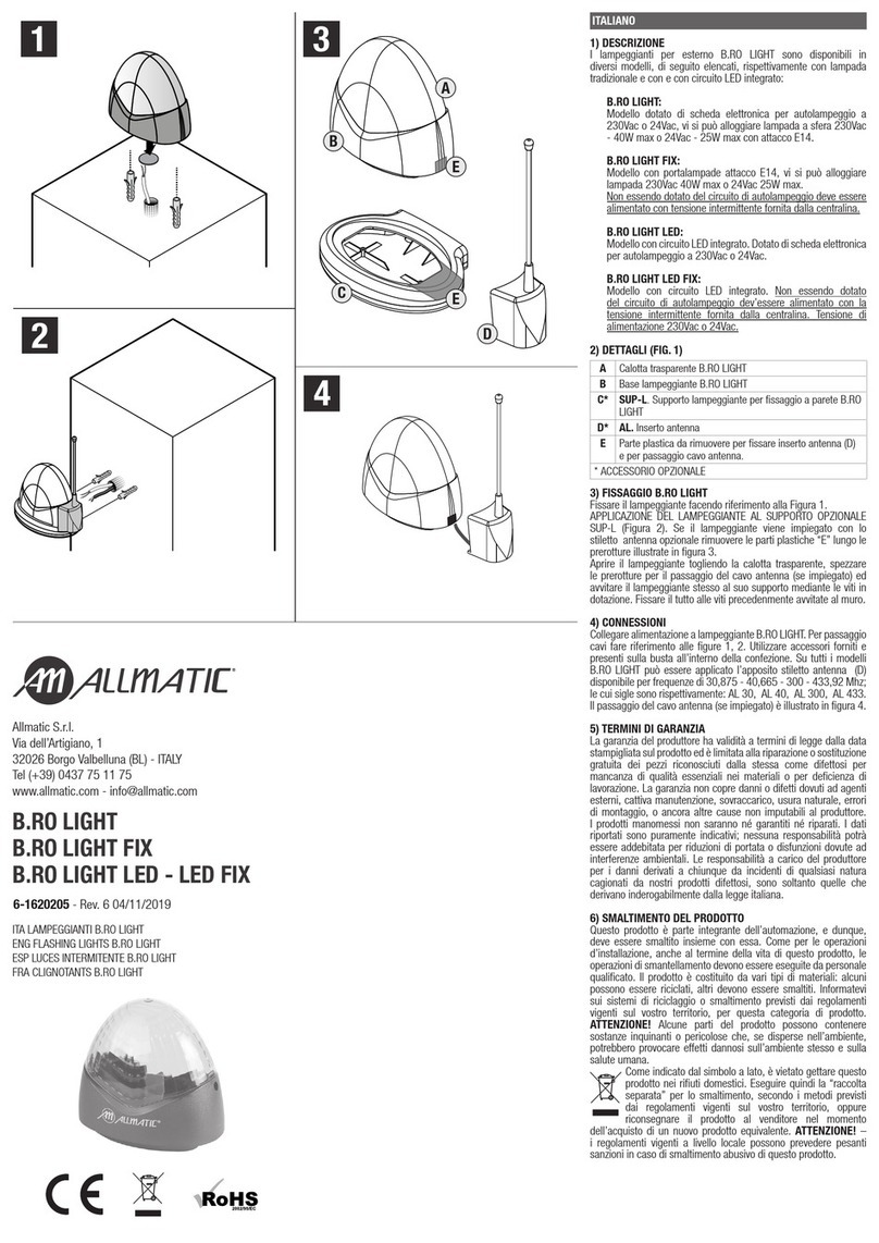 Allmatic B.RO LIGHT instructions