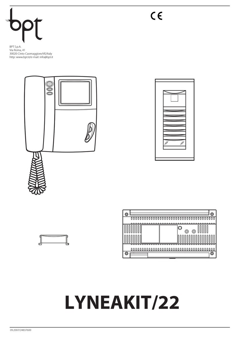 Bpt LYNEAKIT/22 Operation manual