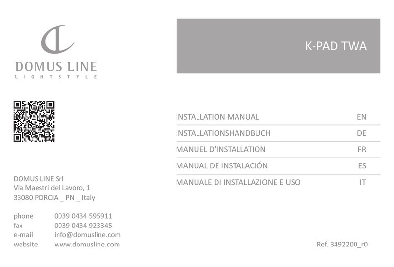 DOMUS LINE K-PAD TWA User manual DOMUS LINE K-PAD TWA User manual
