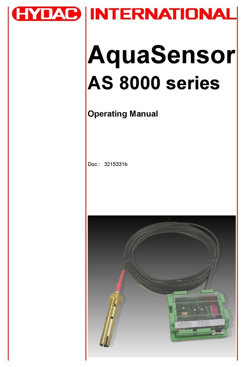 HYDAC International AquaSensor AS 8000 Series operating manual