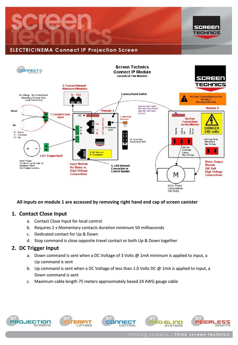 Screen Technics ELECTRICINEMA User manual