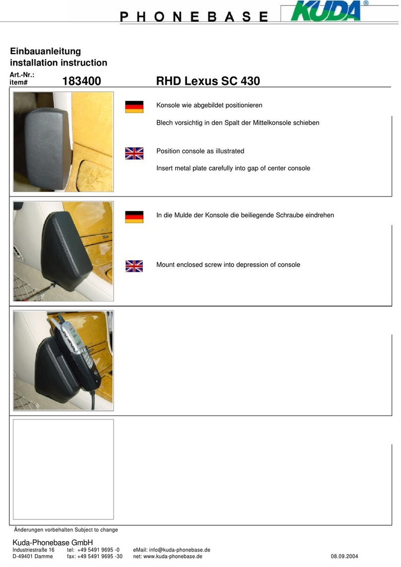Kuda 183400 Installation instruction