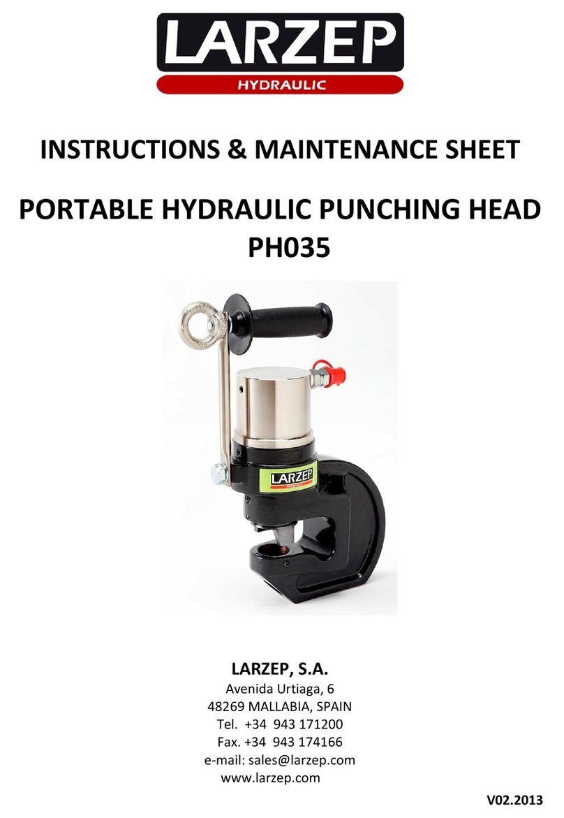 Larzep PH035 INSTRUCTIONS & MAINTENANCE SHEET