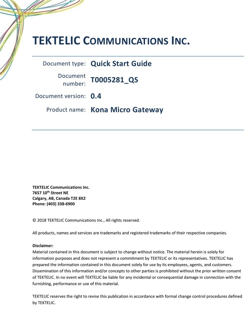 TEKTELIC Communications Kona Micro Gateway quick start guide