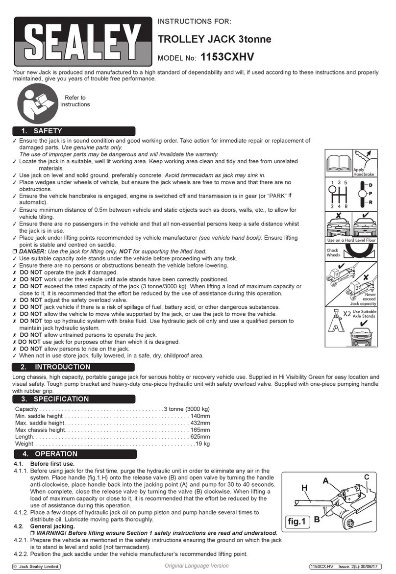 Sealey 1153CXHV instructions