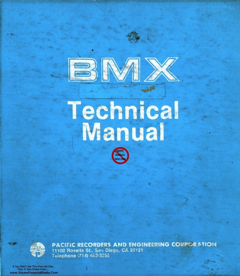Pacific Recorders & Engineering Corporation BMX Technical manual