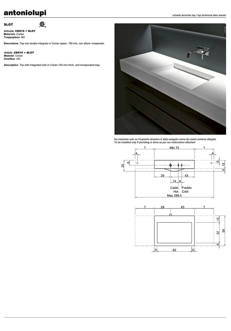 antoniolupi SLOT manual antoniolupi SLOT manual