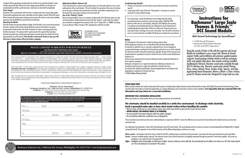 Bachmann Thomas & friends instructions