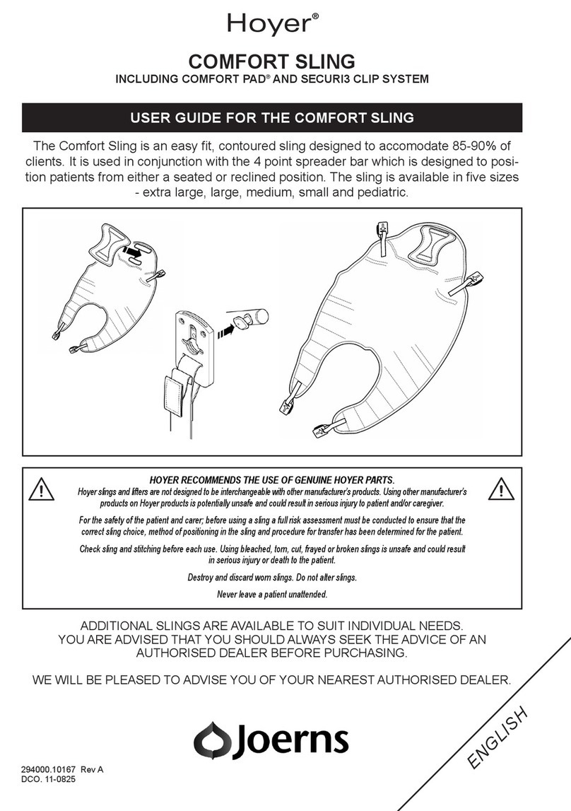 Joerns Hoyer COMFORT SLING User manual Joerns Hoyer COMFORT SLING User manual