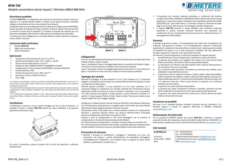 B meters RFM-TXE Quick user guide