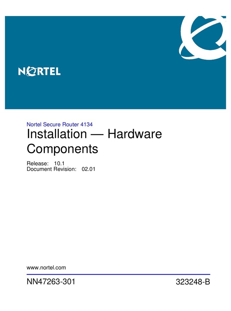 Nortel Secure Router 4134 Installation — Hardware Components Nortel Secure Router 4134 Installation — Hardware Components