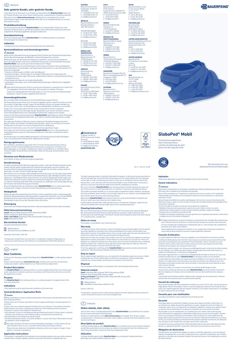 Bauerfeind GloboPed Mobil User manual