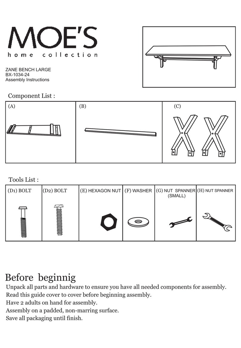 Moe's BX-1034-24 Assembly instructions